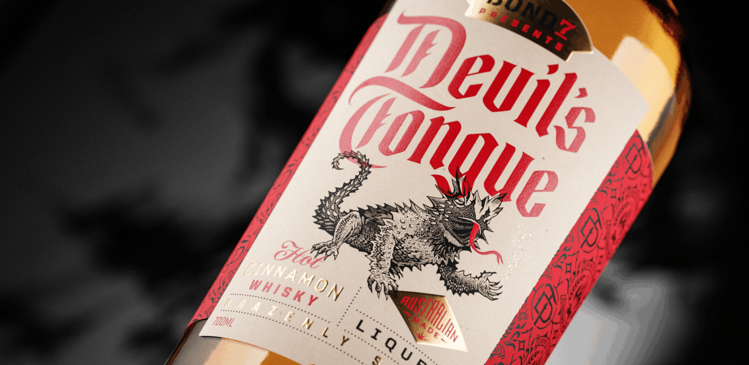 Bottle of Devil's Tongue Hot Cinnamon Whisky Liqueur 